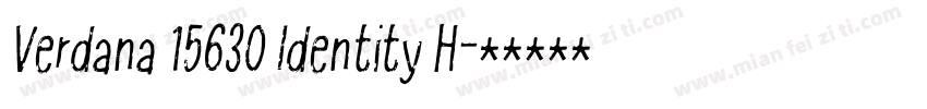 Verdana 15630 Identity H字体转换